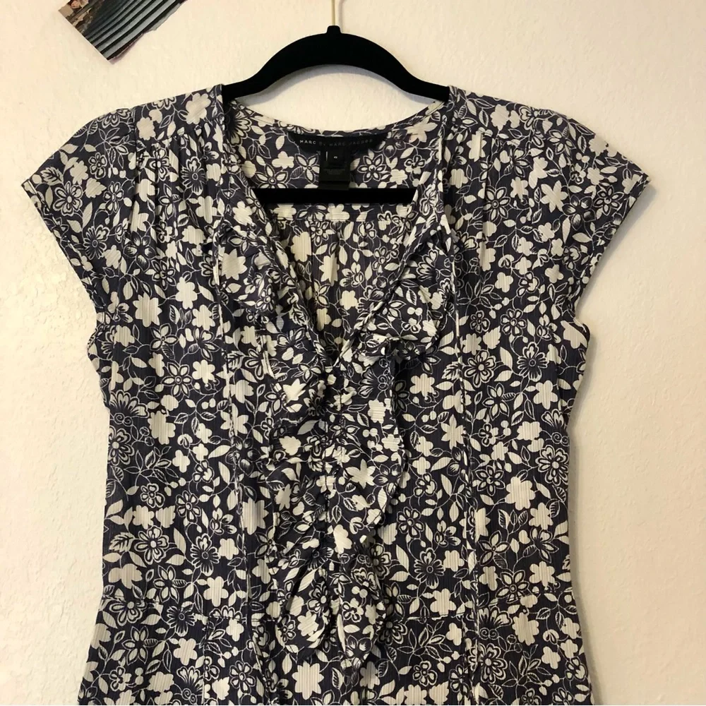 Marc By Marc Jacobs Blue Floral Dress - Picture 11 of 13